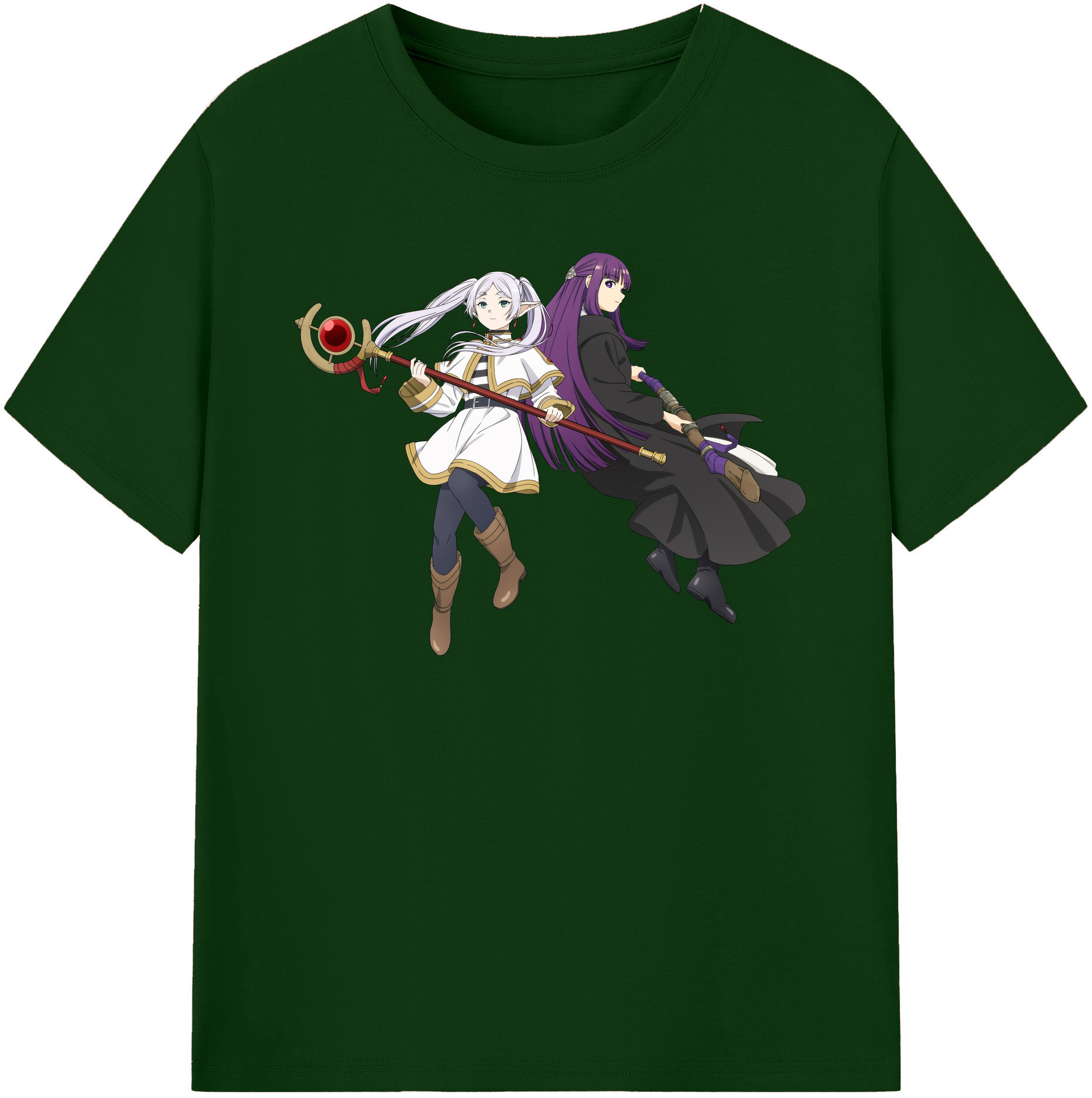 （画像用） 葬送のフリーレン Frieren 綿100％半袖Tシャツ（フロントプリント）